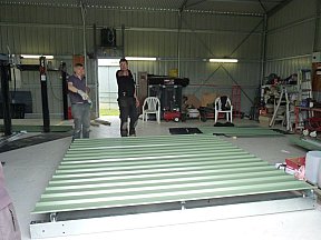 Erecting The New Fuel Shed