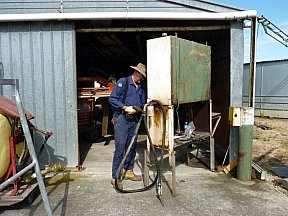 Erecting The New Fuel Shed