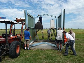 Erecting The New Fuel Shed