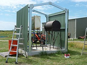 Erecting The New Fuel Shed