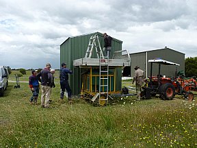 Erecting The New Fuel Shed